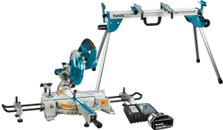 Makita DLS714NZ + Makita BL1850B LXT 18V 5,0 Ah accu starterspakket + Onderstel