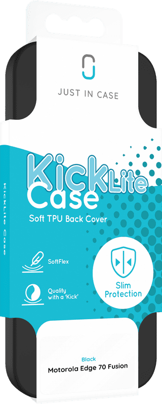Just in Case KickLite Motorola Edge 70 Fusion Back Cover Zwart