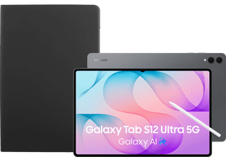 Samsung Galaxy Tab S12 Ultra 14,6 inch 256GB Wifi + 5G Grijs + BlueBuilt Book Case Zwart