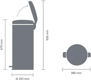 Brabantia NewIcon Pedaalemmer 30 Liter White