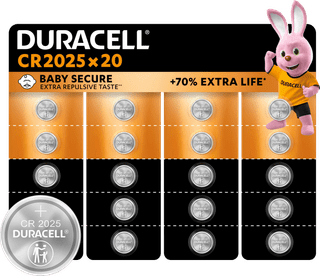 Duracell Specialty CR2025 lithium knoopcelbatterijen 3V 20 stuks