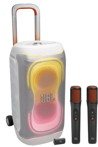 JBL Partybox 330 Wit + JBL Easysing Mics