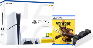 PlayStation 5 Slim Disc  + Marvel's Wolverine + Extra Controller Wit + Oplaadstation