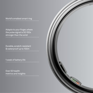 Oura Ring 5 Maat 10 Brushed Silver