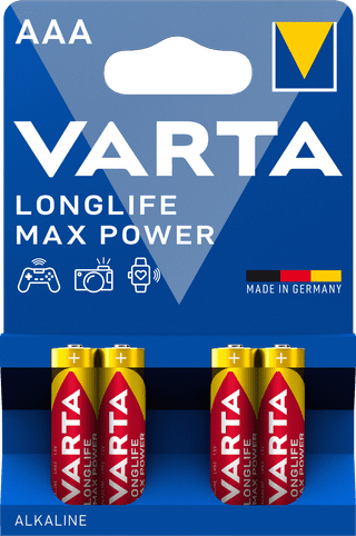 Varta Longlife Max Power AAA Blister 4 stuks
