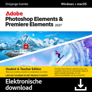 Adobe Photoshop & Premiere Elements 2027 Student/Docent 3 Jaar - Digitaal