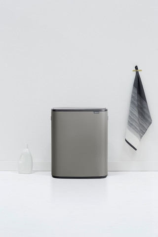 Brabantia Bo Touch Bin 2 x 30 Liter Mineral Concrete Grey