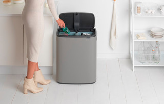 Brabantia Bo Touch Bin 2 x 30 Liter Mineral Concrete Grey