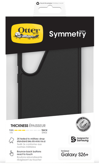 OtterBox Symmetry Samsung Galaxy S26 Plus Back Cover met Magneet Zwart