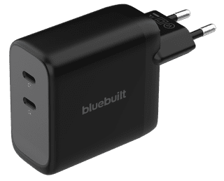 BlueBuilt 100W GaN Oplader met 2 Usb C Poorten Zwart