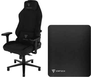 Vortech Prestige Plus Gamestoel Zwart + Vortech Vloermat Zwart
