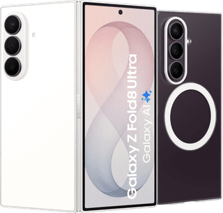 Samsung Galaxy Z Fold 8 Ultra 256GB Wit 5G + Carbon Back Cover met Magneet Zwart