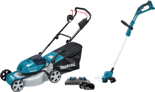 Makita DLM463PT2 incl. 5,0 Ah Accu (2x) + Makita DUR193Z (zonder accu)