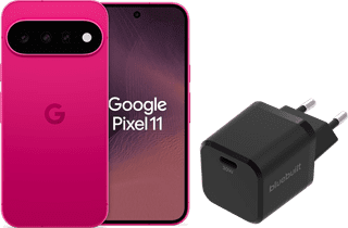 Google Pixel 11 512GB Roze 5G + BlueBuilt Oplader met Usb C Poort 30W Zwart