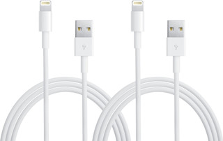 Apple USB-A to Lightning Cable 1m Plastic White Duo Pack