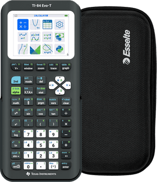Texas Instruments TI-84 Evo-T Graphing Calculator + Calculator Case Black Bundle