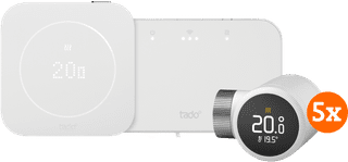 tado Draadloze Slimme ThermostaatX Multi Room Startpakket 2e Generatie (5 Radiatorknoppen)
