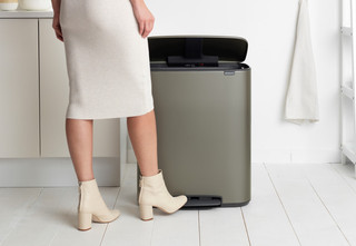 Brabantia Bo Pedal Bin 2 x 30 Liter Platinum
