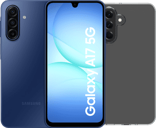 Samsung Galaxy A17 128GB Blauw 5G + BlueBuilt Back Cover Transparant