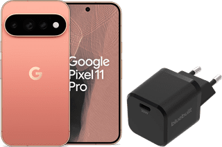 Google Pixel 11 Pro 512GB Oranje 5G + BlueBuilt Oplader met Usb C Poort 30W Zwart