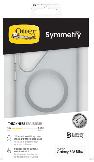 OtterBox Symmetry Samsung Galaxy S26 Ultra Back Cover Met Magneet Transparant