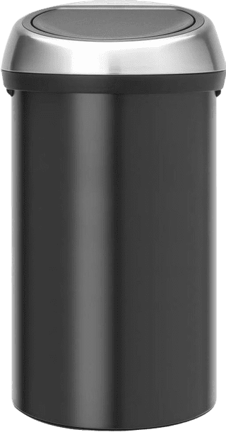 Brabantia Touch Bin 60L Matt Black Fingerprint-Proof