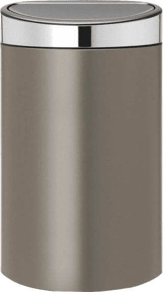 Brabantia Touch Bin 40 Liter Platinum / Matt Steel deksel