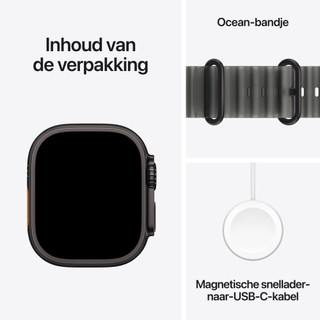 Apple Watch Ultra 4 Cellular 49mm Zwart Ocean Band