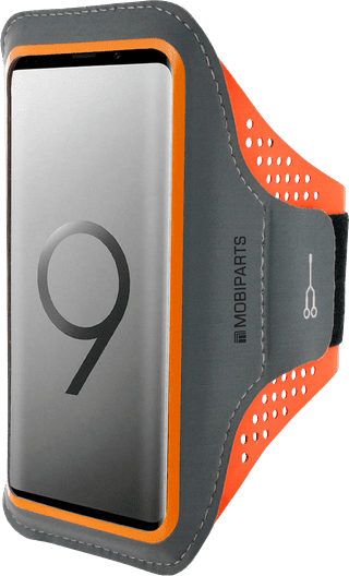Mobiparts Comfort Fit Sportarmband Samsung Galaxy S9 Plus Oranje
