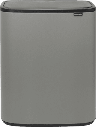 Brabantia Bo Touch Bin 2 x 30 Litres Mineral Concrete Grey