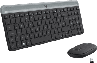 Logitech MK470 Slim Wireless Keyboard and Mouse Gray AZERTY