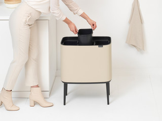 Brabantia Bo Touch Bin Prullenbak 3 x 11 liter Soft Beige