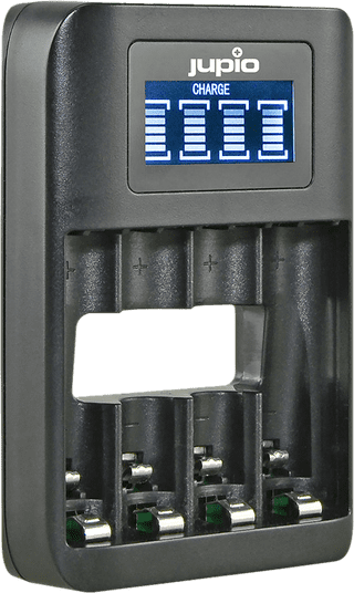 Jupio USB 4-slot Battery Fast Charger LCD