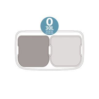 Brabantia Bo Pedaalemmer 2 x 30 Liter Soft Grey