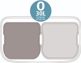 Brabantia Bo Touch Bin Hi Prullenbak 2 x 30 liter Soft Beige