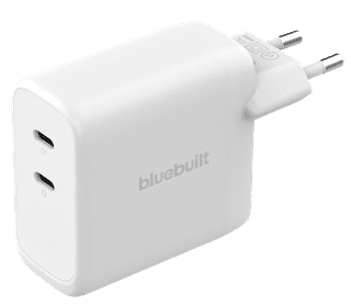 BlueBuilt 100W GaN Oplader met 2 Usb C Poorten Wit