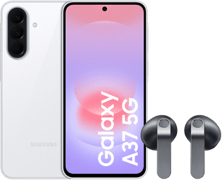 Samsung Galaxy A37 256GB Wit 5G + Samsung Galaxy Buds4 Zwart