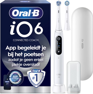Oral-B iO Series 6N Wit + extra iO Gentle Care opzetborstel