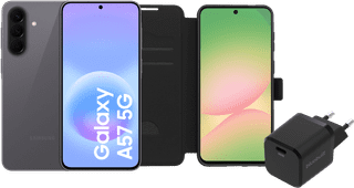 Samsung Galaxy A57 128GB Grijs 5G + Basis Accessoirepakket
