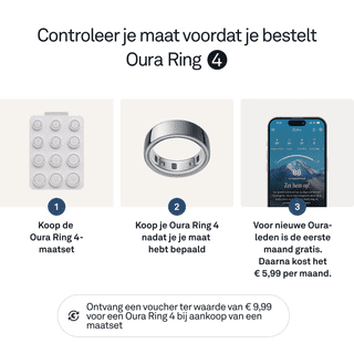 Oura Ring 4 Maat 7 Zilver