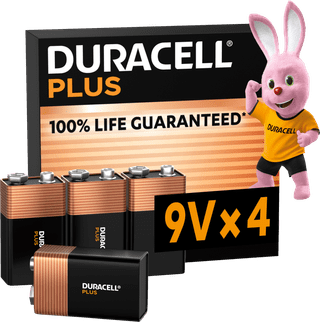 Duracell Plus 9V batterijen 4 stuks