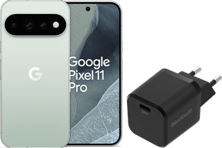 Google Pixel 11 Pro 512GB Lichtgroen 5G + BlueBuilt Oplader met Usb C Poort 30W Zwart