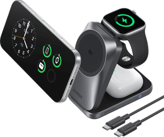 Anker MagGo 3-in-1 Vouwbare Draadloze Oplader 25W Zwart