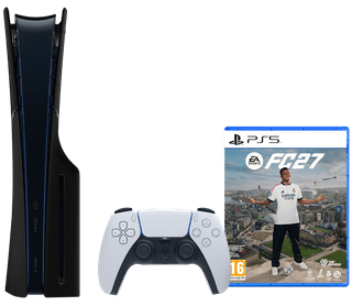 PlayStation 5 Slim Disc Edition + FC 27 + Covers Zwart