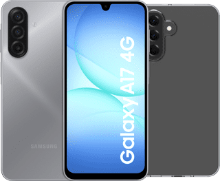 Samsung Galaxy A17 128GB Grijs 4G + BlueBuilt Back Cover Transparant