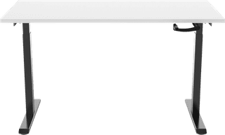 Euroseats Hand Crank Sit-Stand Desk 140x80 Black/White