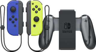 Nintendo Switch Joy-Con set Blauw/Neon Geel + Nintendo Switch Joy-Con Charge Grip