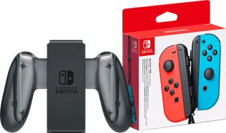 Nintendo Switch Joy-Con set Rood/Blauw + Nintendo Switch Joy-Con Charge Grip