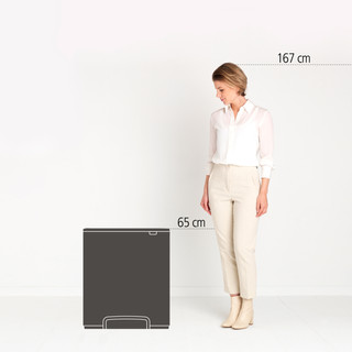 Brabantia Bo Pedal Bin 60 Liter Matt Black