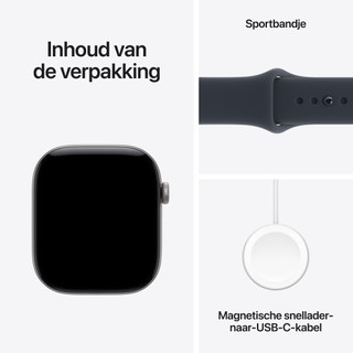 Apple Watch Series 12 46mm Grijs Sportband M/L
